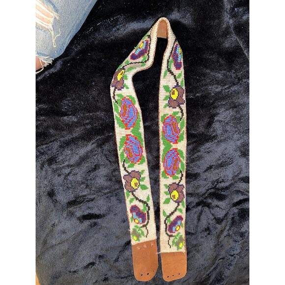 VINTAGE NATIVE BEADED COLLECTIBLE SASH BELT - NEVER WORN main image 6